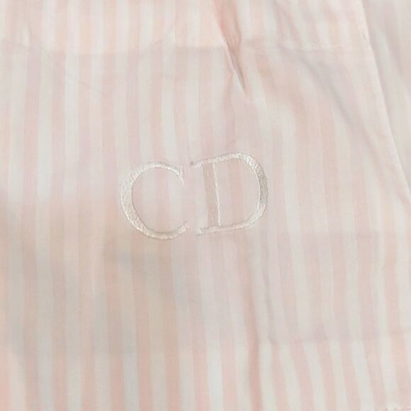 Vintage Christian Dior Pink Striped Pajama Shirt - Picture 4 of 6